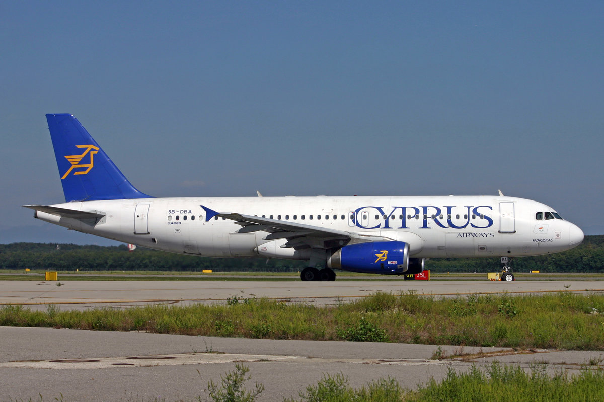 Cyprus Airways, 5B-DBA, Airbus A320-231, msn: 180,  Evagoras , 11.September 2010, MXP Milano Malpensa, Italy.