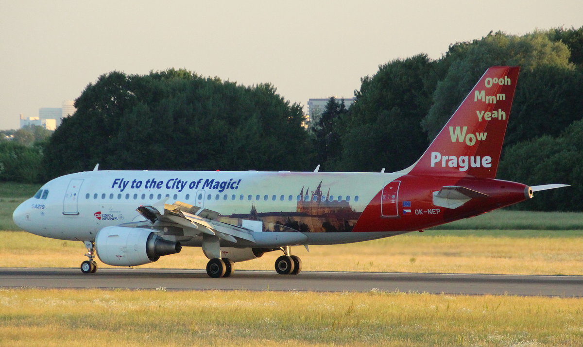 Czech Airlines, OK-NEP, MSN 3660, Airbus A 319-112,06.06.2018, HAM-EDDH, Hamburg, Germany (Fly to the City of Magic & Name: Odra) 