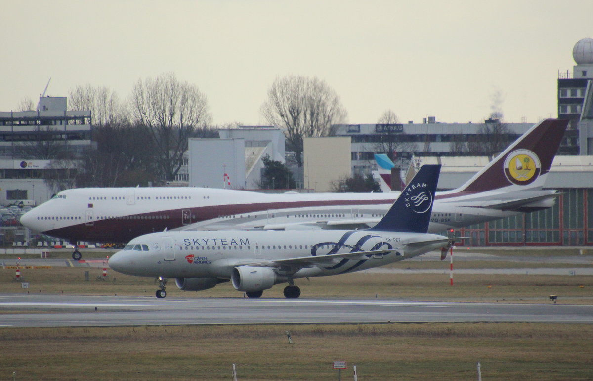 Czech Airlines, OK-PET, MSN 4258, Airbus A 319-112, 14.03.2018, HAM-EDDH, Hamburg, Germany (Sky Team livery) 