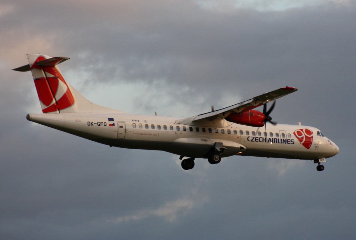 Czech Airlines,OK-GFQ,(c/n674),ATR 72-500,16.09.2013,HAM-EDDH,Hamburg,Germany