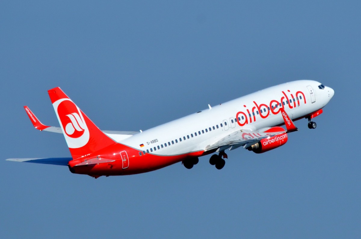 D-ABBD Air Berlin Boeing 737-86J (WL)  gestartet am 04.09.2014 in Tegel