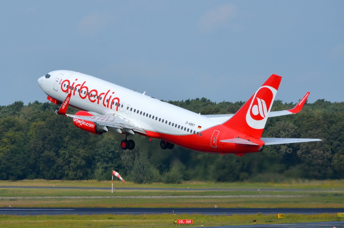 D-ABBY Air Berlin Boeing 737-808 (WL)  gestartet in Tegel am 21.08.2014