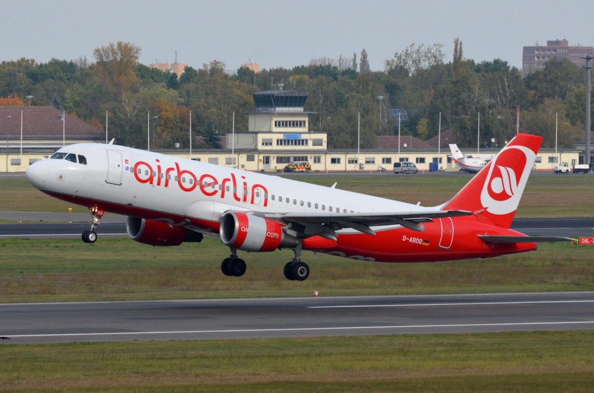 D-ABDQ Air Berlin Airbus A320-214    gestartet am 14.10.2014 in Tegel