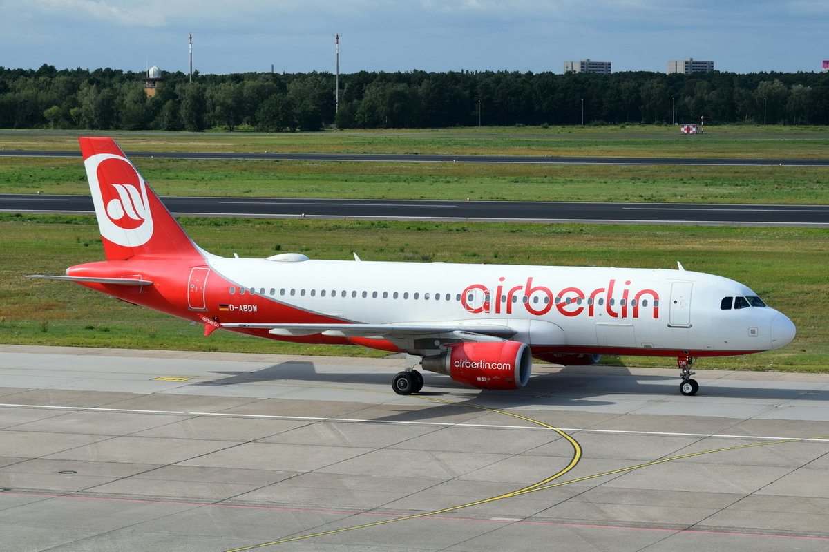 D-ABDW Air Berlin Airbus A320-214  , TXL , 22.08.2017