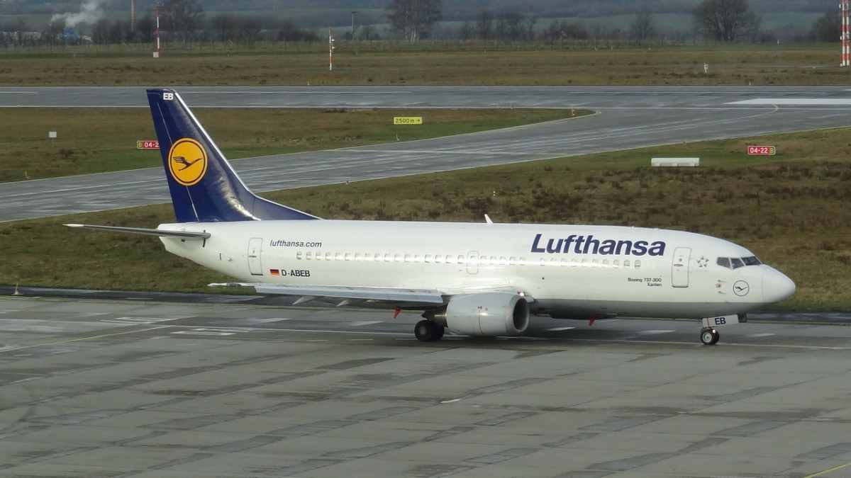 D-ABEB Lufthansa Boeing 737-330    Dresden    21.12,2013