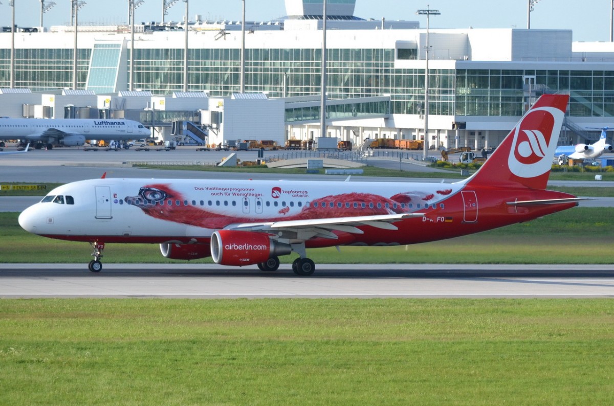 D-ABFO Air Berlin Airbus A320-214  am 10.05.2015 in München Franz Josef Strauss gelandet