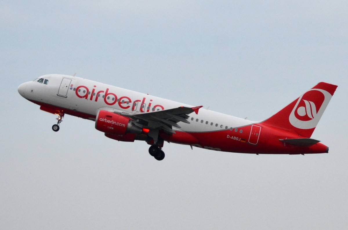D-ABGJ Air Berlin Airbus A319-112    gestartet am 14.10.2014 in Tegel