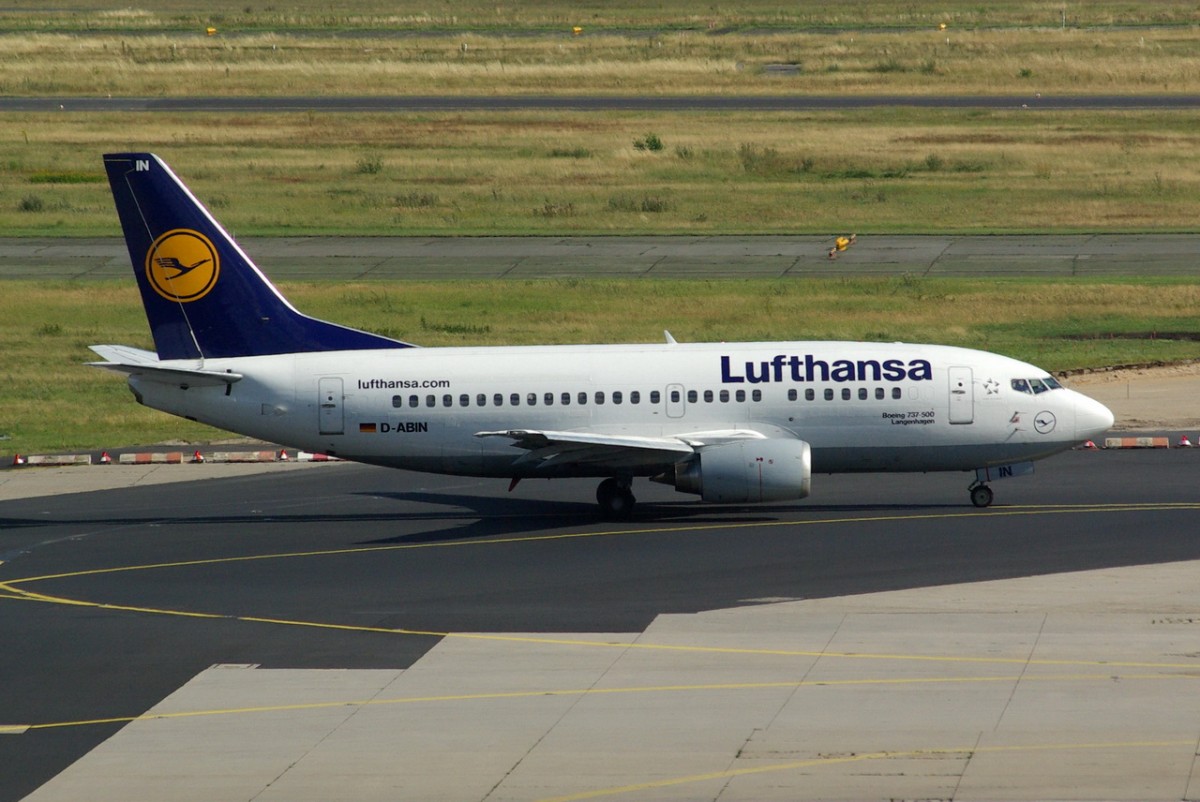 D-ABIN Lufthansa Boeing 737-530   zum Start in Frankfurt am 15.07.2014