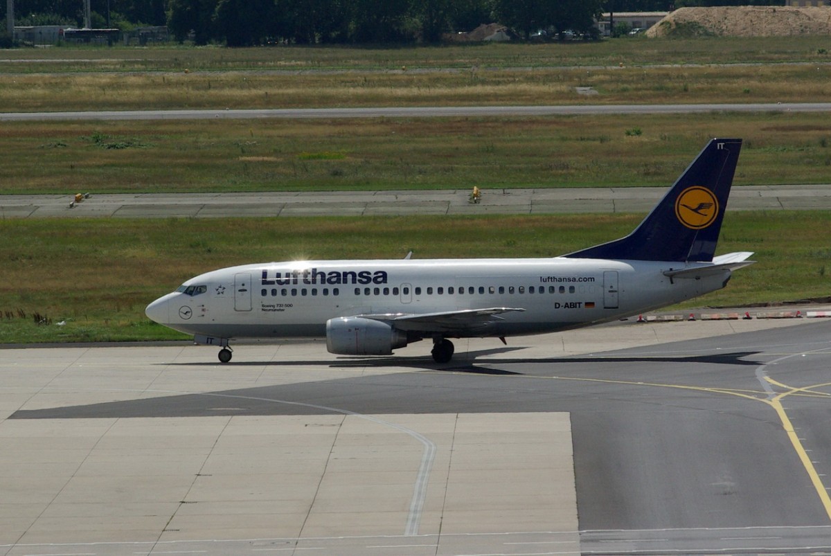 D-ABIT Lufthansa Boeing 737-530  gelandet in Frankfurt am 16.07.2014