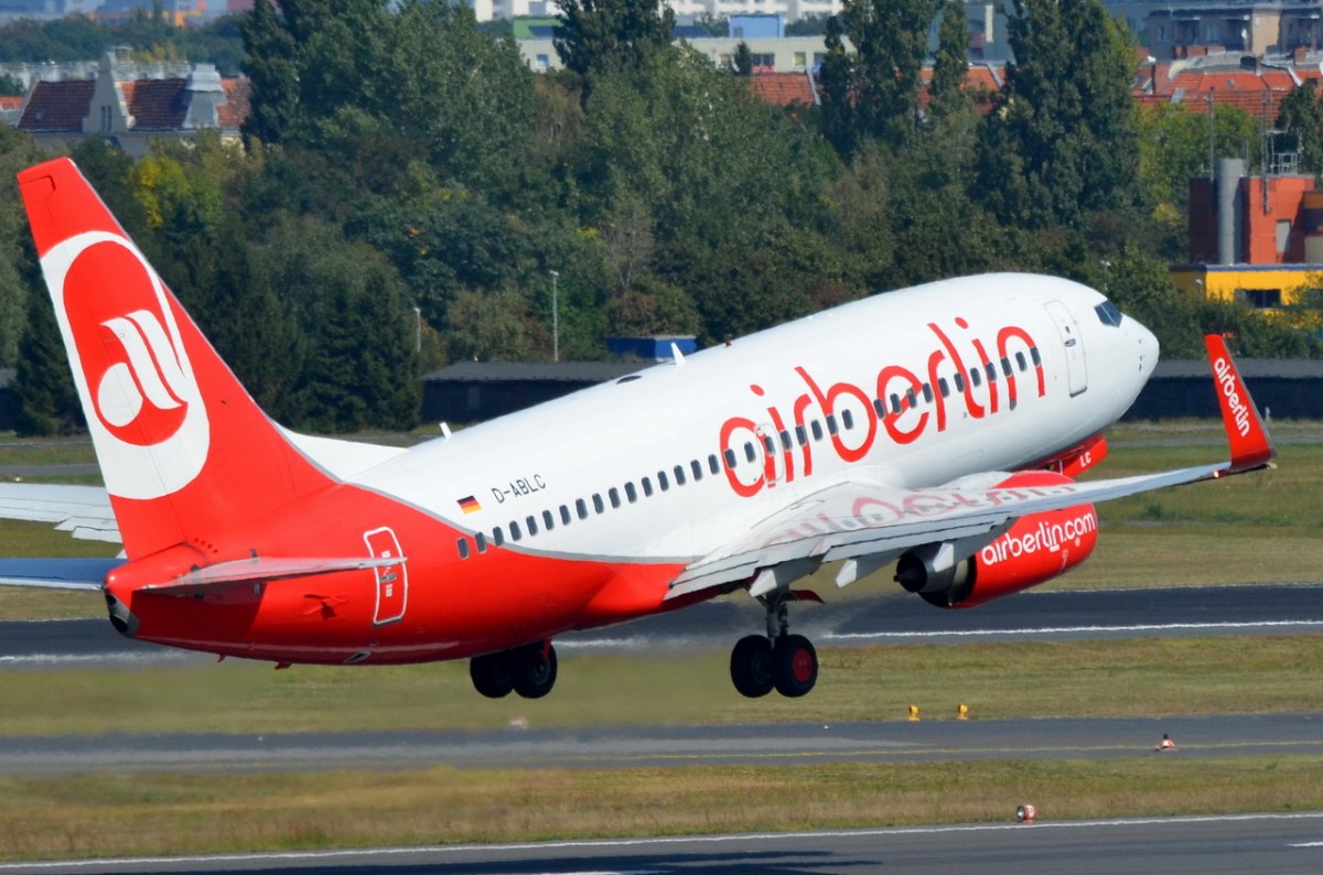 D-ABLC Air Berlin Boeing 737-76J (WL)   gestartet am 04.09.2014 in Tegel