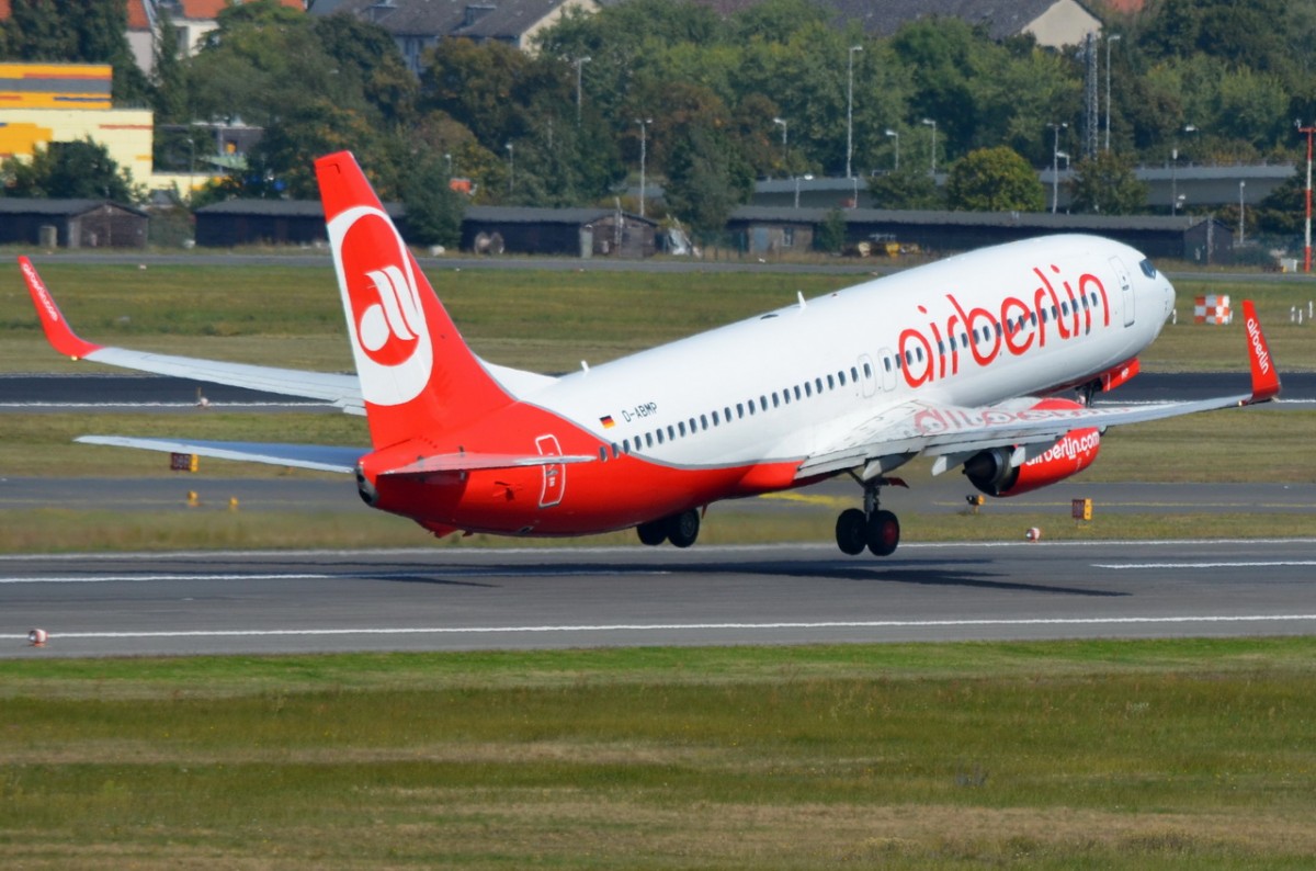 D-ABMP Air Berlin Boeing 737-86J (WL)  am 03.09.2014 gestartet in Tegel