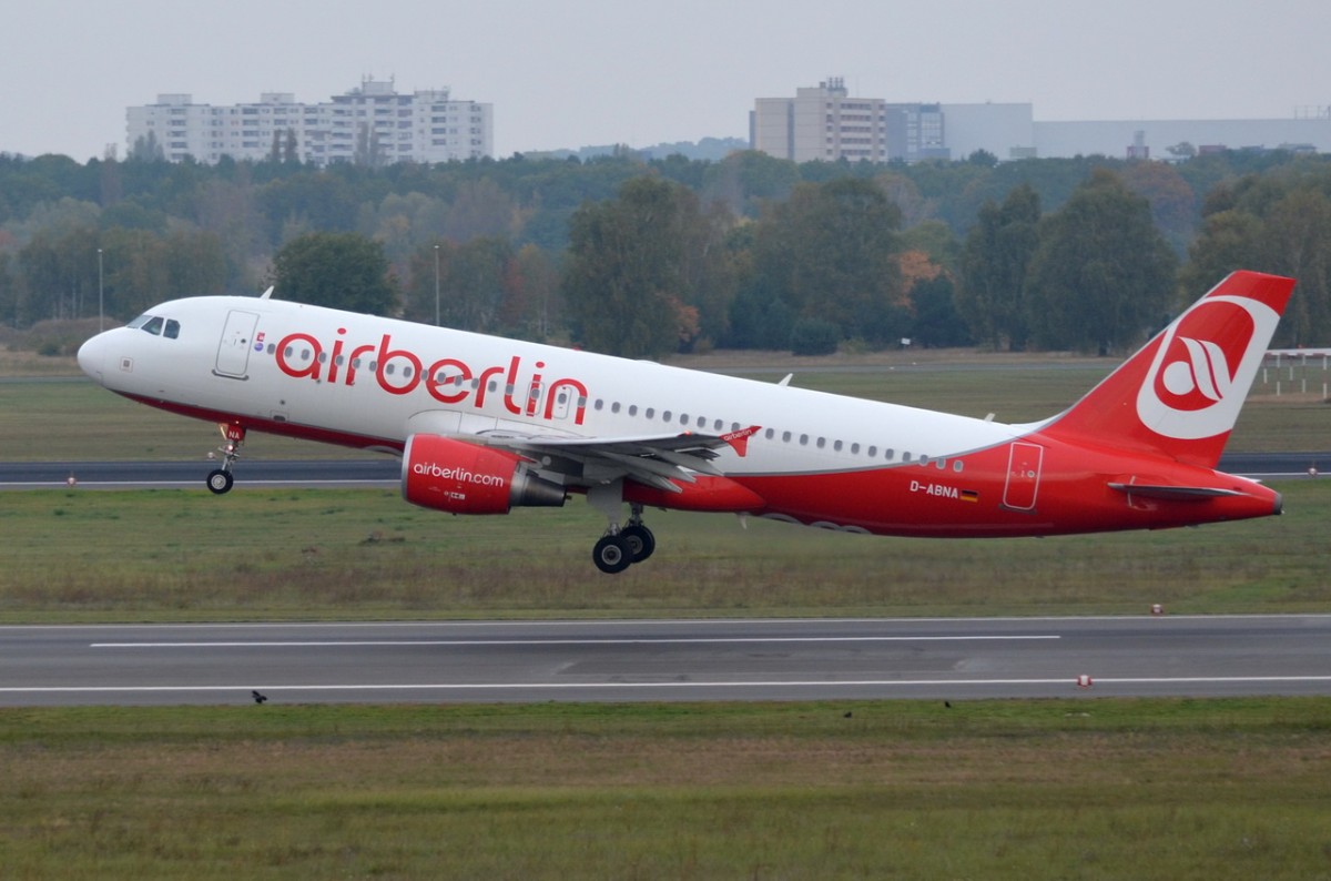 D-ABNA Air Berlin Airbus A320-214   gestartet am 14.10.2014 in Tegel