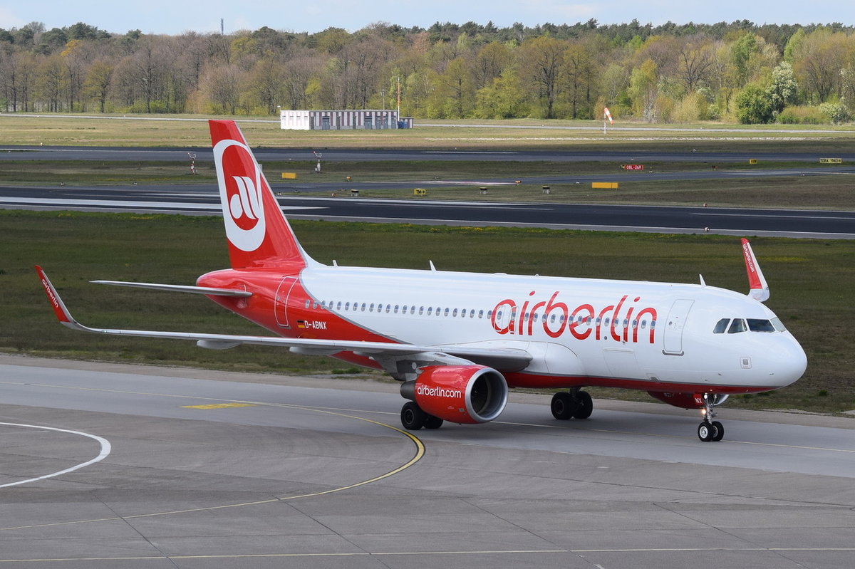 D-ABNX Air Berlin Airbus A320-214(WL)  , TXL  26.04.2017