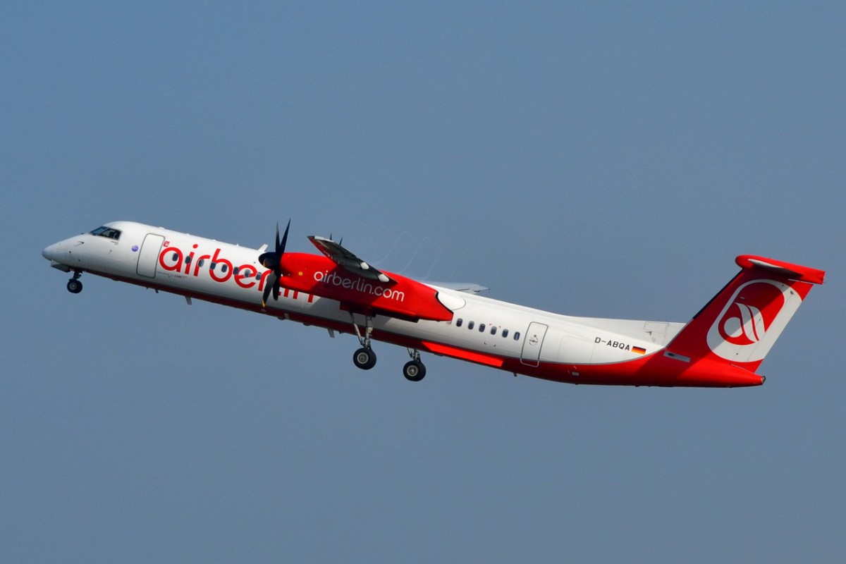 D-ABQA Air Berlin De Havilland Canada DHC-8-402Q Dash 8   gestartet in Tegel 23.04.2014