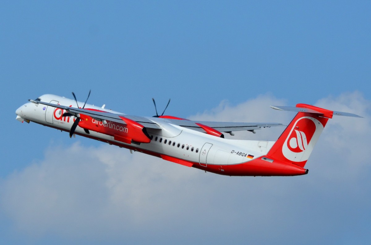 D-ABQA Air Berlin De Havilland Canada DHC-8-402Q Dash 8    gestartet am 08.09.2014 in Tegel
