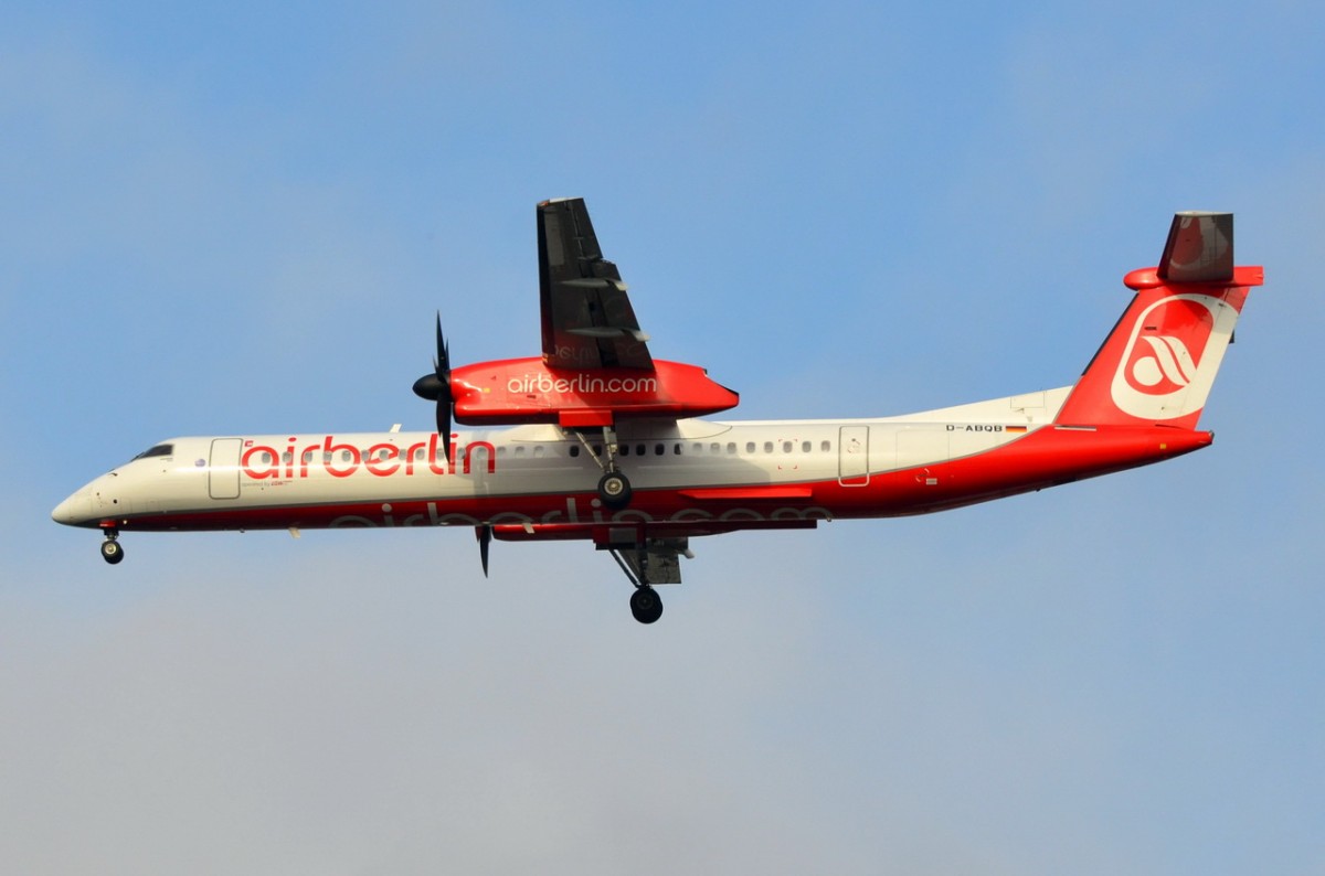 D-ABQB Air Berlin De Havilland Canada DHC-8-402Q Dash 8   Landeanflug Tegel am 21.11.2014