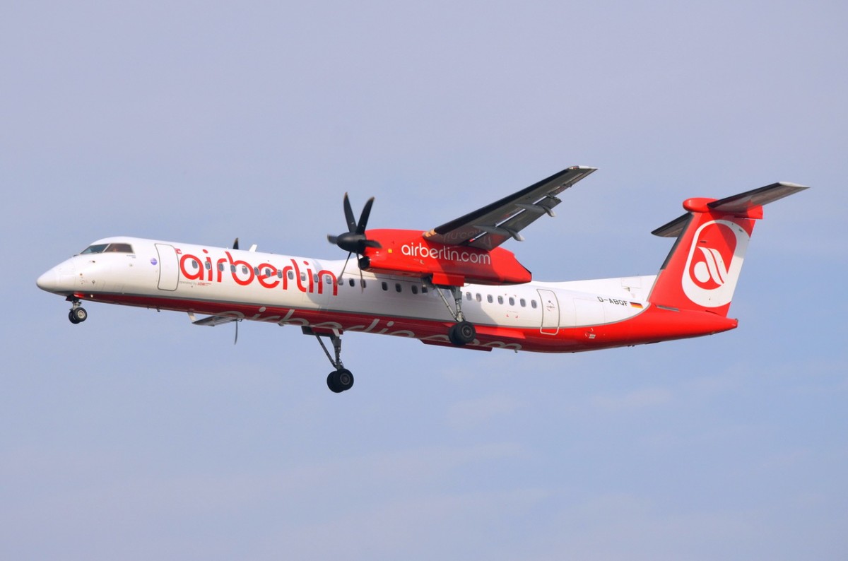 D-ABQF Air Berlin De Havilland Canada DHC-8-402Q Dash 8   am 05.11.2014 Anflug Tegel