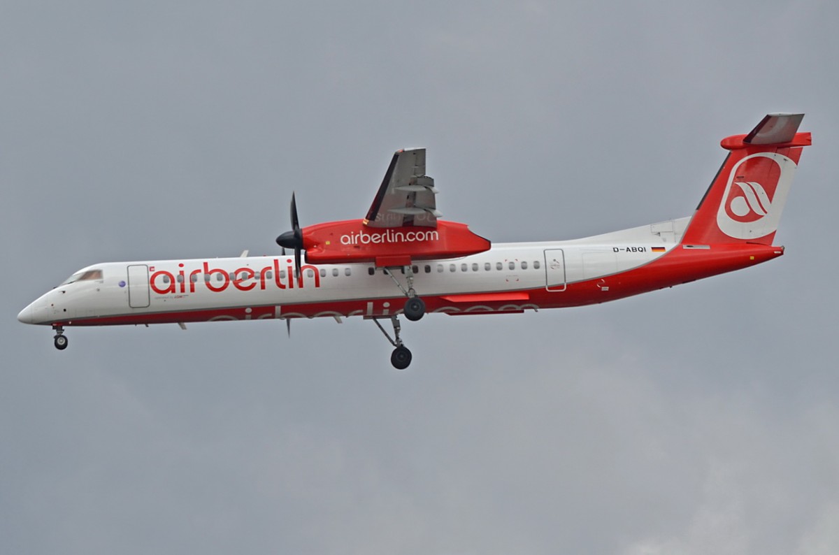 D-ABQI Air Berlin De Havilland Canada DHC-8-402Q Dash 8   Landeanflug Tegel am 03.03.2015