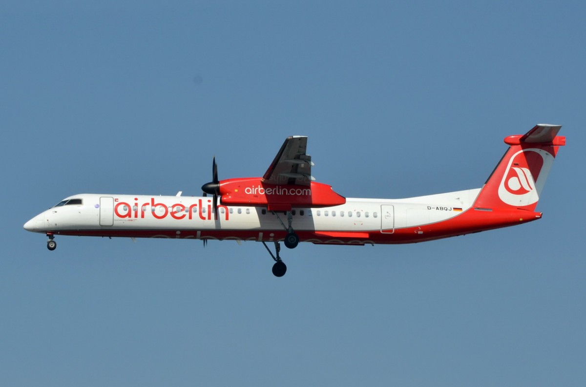 D-ABQJ Air Berlin De Havilland Canada DHC-8-402Q Dash 8   Anflug Tegel am 20.03.2015