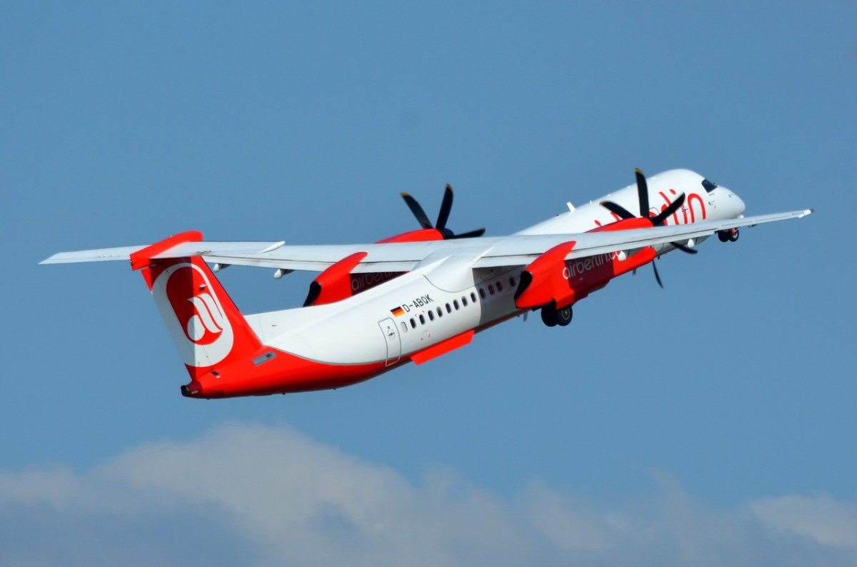 D-ABQK Air Berlin De Havilland Canada DHC-8-402Q Dash 8    am 03.09.2014 gestartet in Tegel