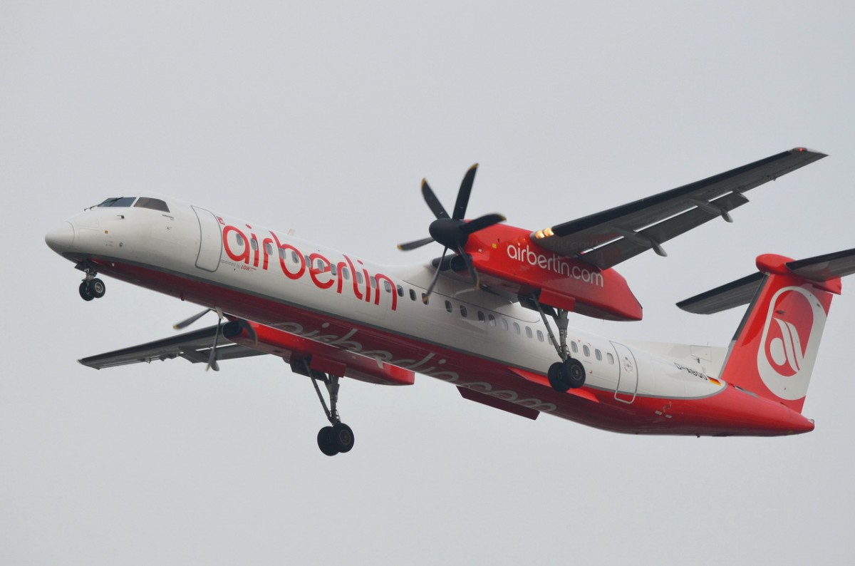 D-ABQO Air Berlin De Havilland Canada DHC-8-402Q Dash 8   Landeanflug Tegel am 05.11.2014