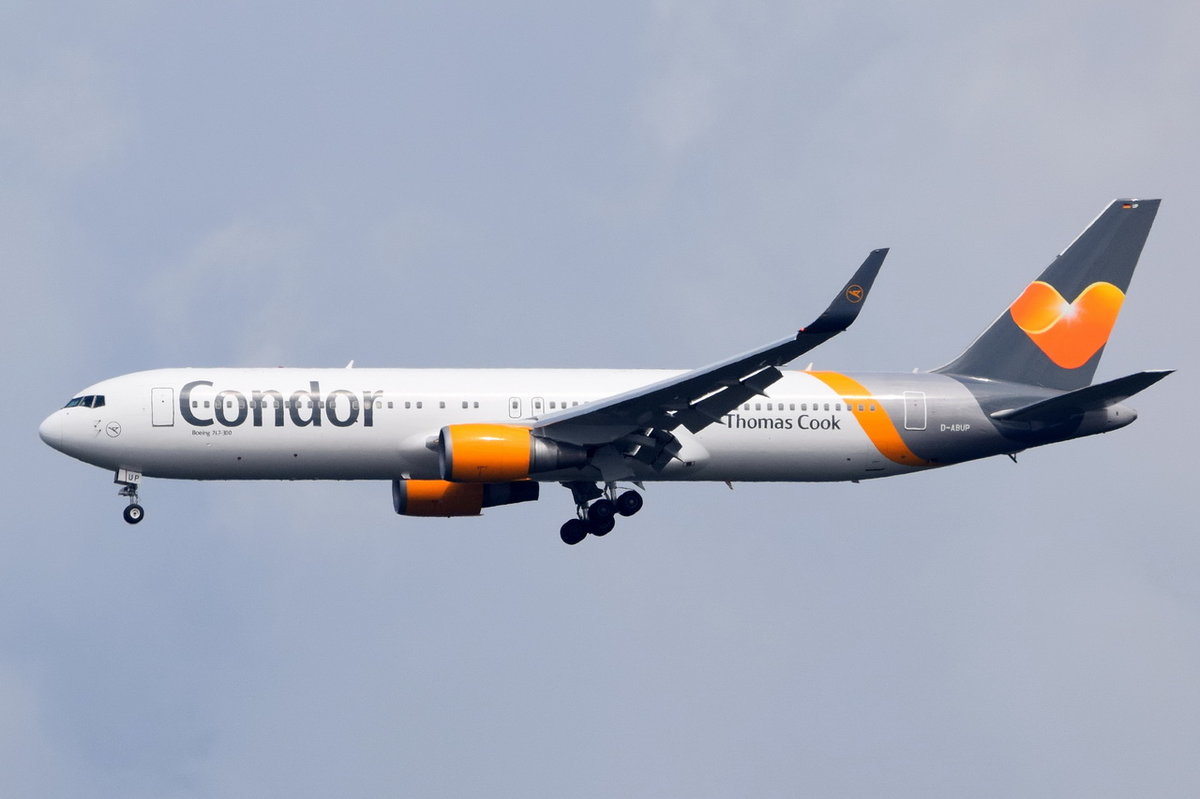 D-ABUP Condor Boeing 767-3Q8(ER)(WL)  beim Anflug auf Frankfurt am 06.08.2016
