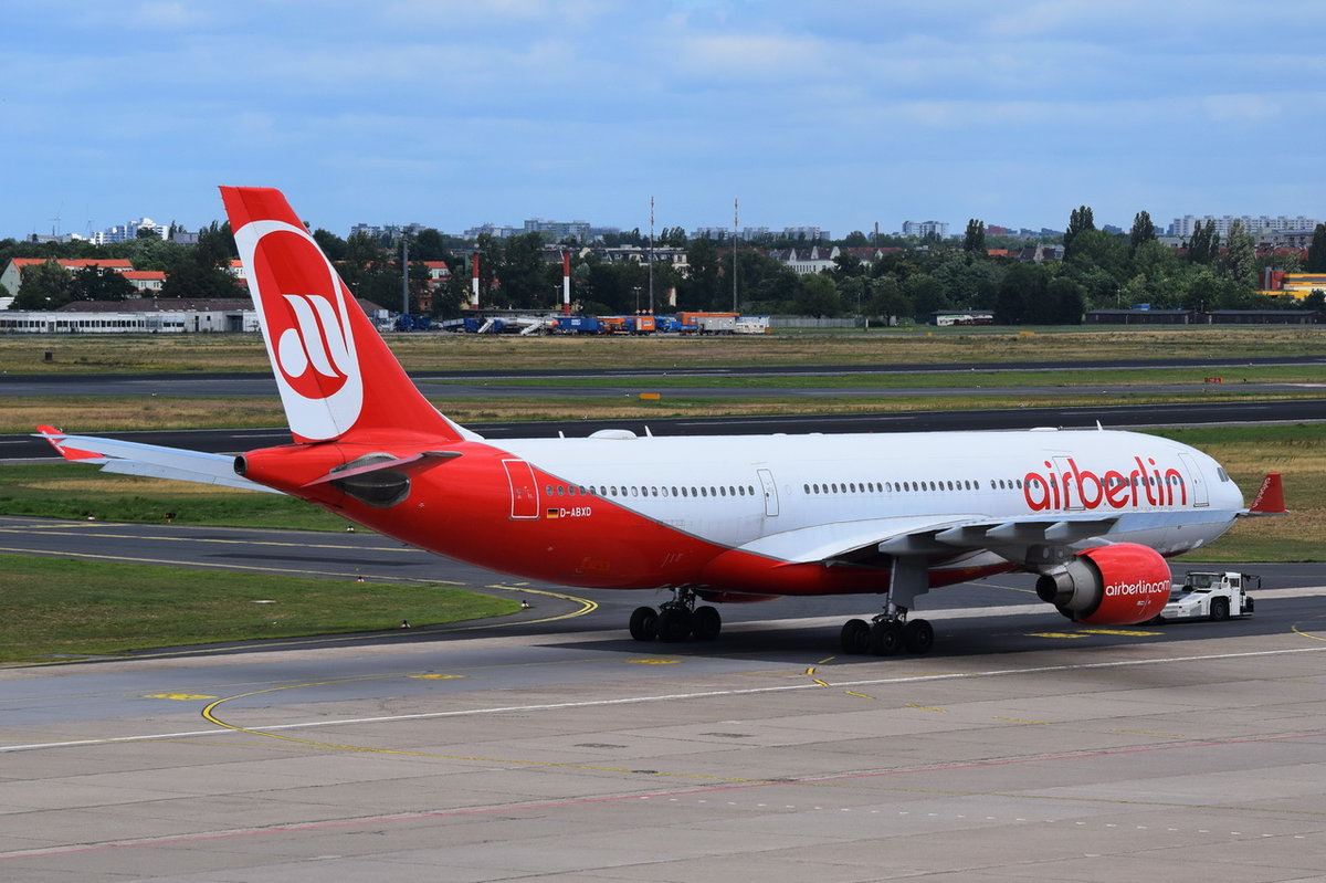 D-ABXD Air Berlin Airbus A330-223  , TXL , 13.07.2017