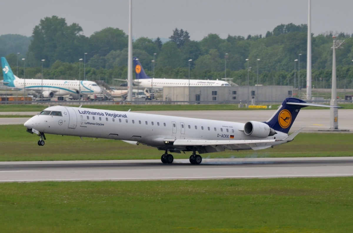 D-ACKK Lufthansa CityLine Canadair CL-600-2D24 Regional Jet CRJ-900LR  gelandet in München   14.05.2015