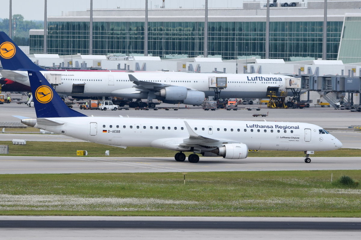 D-AEBB  Lufthansa CityLine  Embraer ERJ-195-200LR  , MUC , 03.06.2017