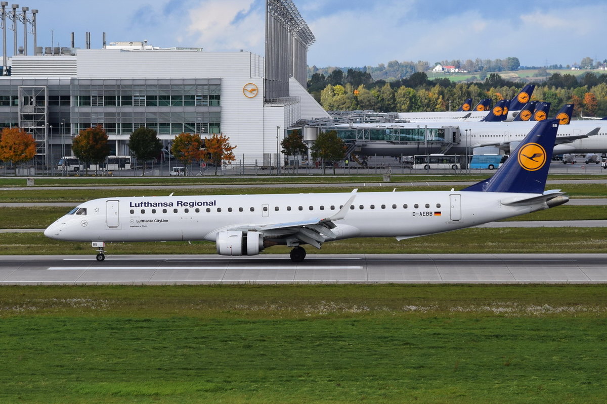 D-AEBB Lufthansa CityLine Embraer ERJ-195LR (ERJ-190-200 LR)   , MUC , 03.10.2017