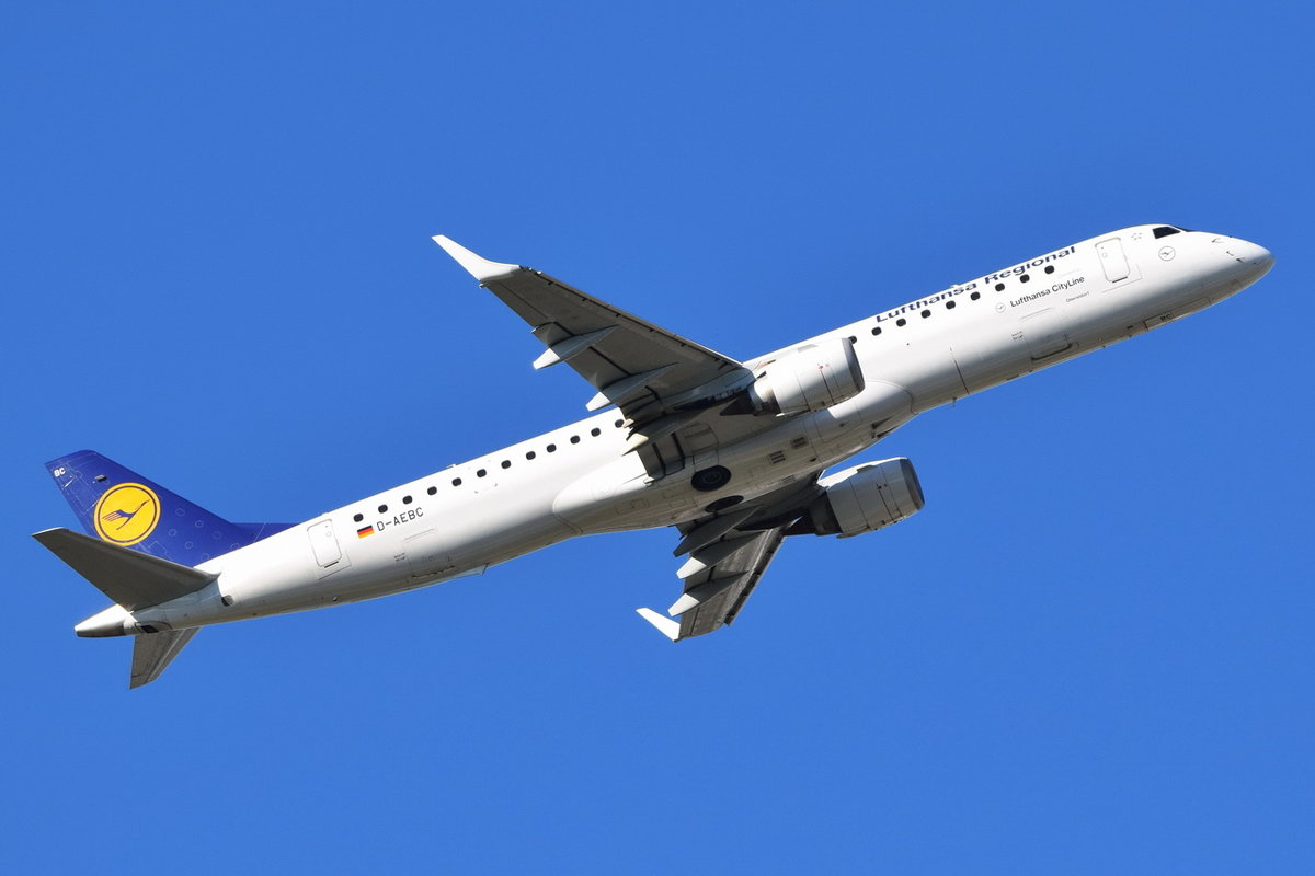 D-AEBC Lufthansa CityLine Embraer ERJ-195LR (ERJ-190-200 LR) , MUC , 13.10.2018