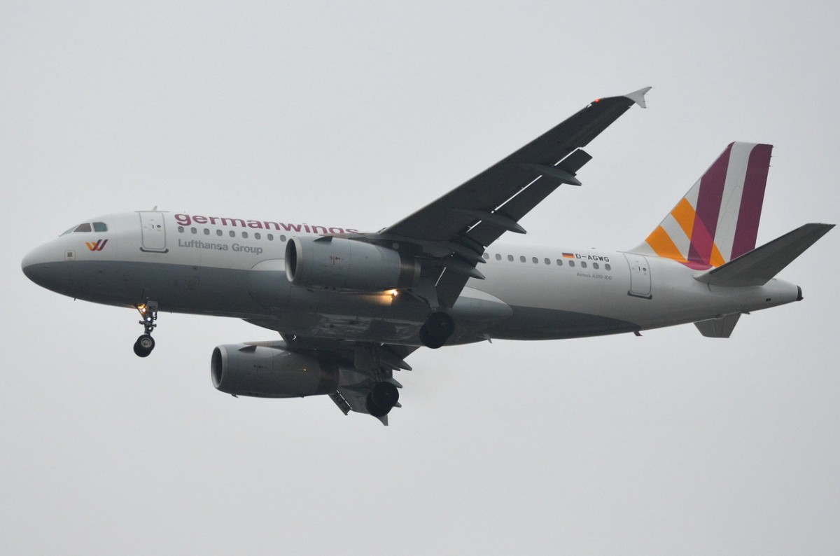 D-AGWG Germanwings Airbus A319-132   Anflug auf Tegel am 13.11.2014