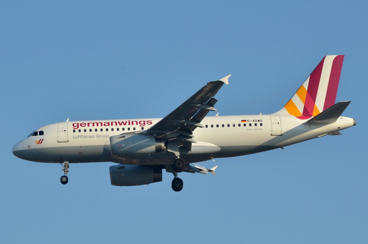 D-AGWG Germanwings Airbus A319-132  Anflug Tegel 20.03.2015