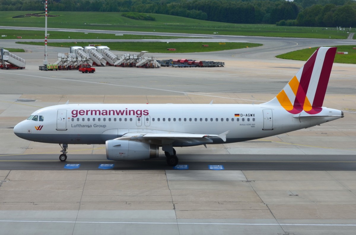 D-AGWX Germanwings Airbus A319-132   zum Start in Hamburg 04.05.2014