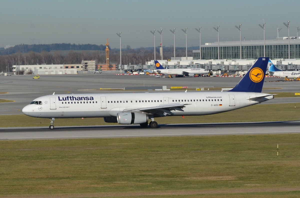 D-AIDO Lufthansa Airbus A321-231   in München gelandet am 07.12.2015