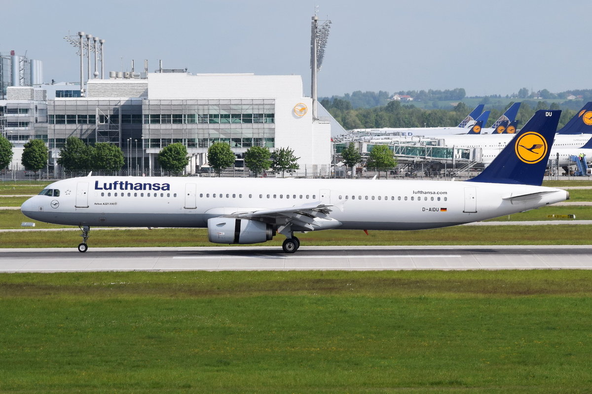 D-AIDU Lufthansa Airbus A321-231  gelandet am 15.05.2016 in München