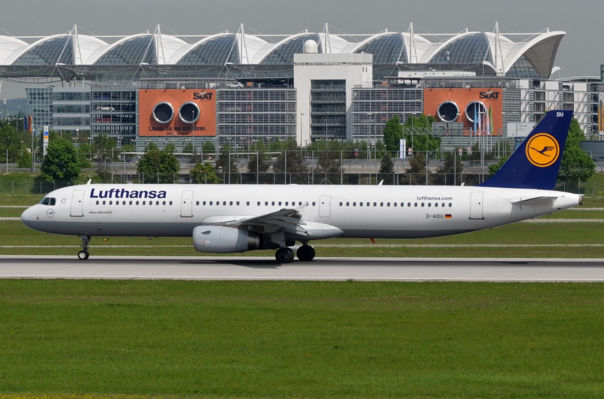 D-AIDU Lufthansa Airbus A321-231 in München gelandet am 12.05.2015
