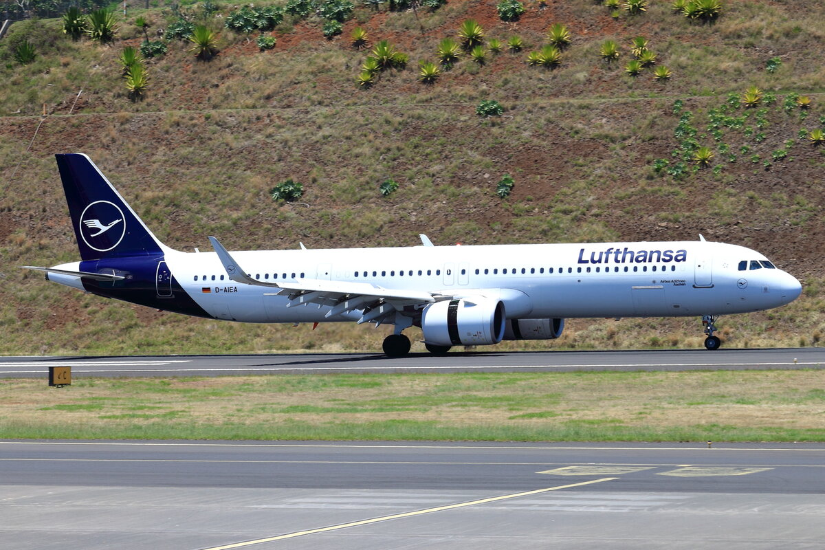D-AIEA, Lufthansa, Airbus A321-271NX, Serial #: 8761. Funchal, Cristiano Ronaldo Airport, Madeira - LPMA, Portugal, 17.06.2023.