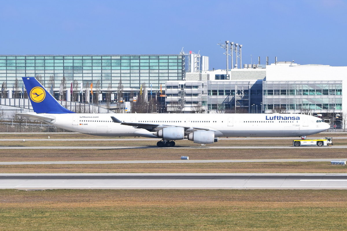 D-AIHE Lufthansa Airbus A340-642  Leverkusen  , 29.03.2019 , MUC