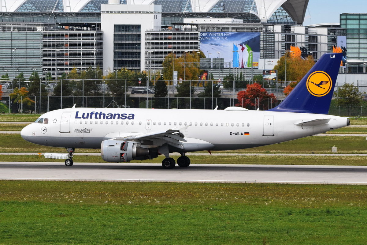 D-AILA Lufthansa Airbus A319-114 (Frankfurt/Oder)  , MUC , 02.10.2017