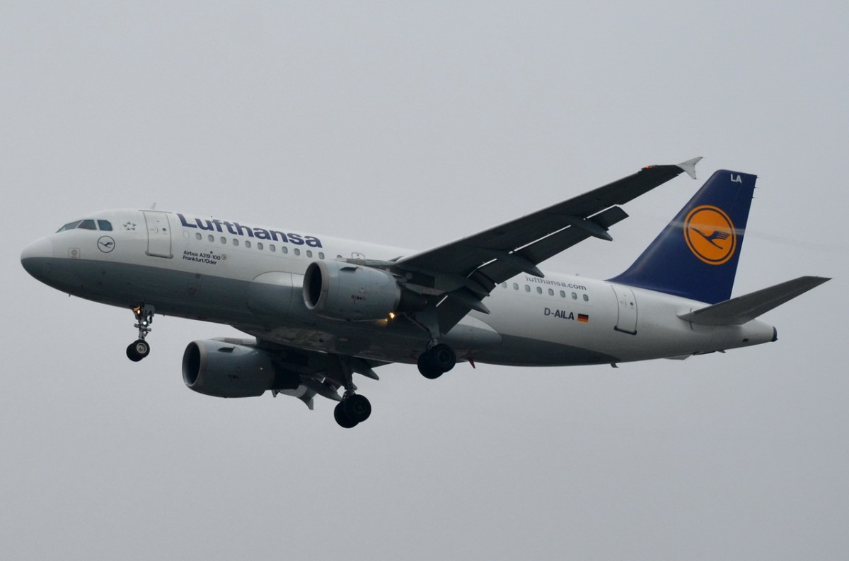 D-AILA Lufthansa Airbus A319-114  Frankfurt/Oder    am 21.11.2014 Landeanflug Tegel