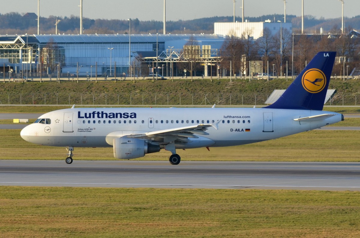 D-AILA Lufthansa Airbus A319-114  Frankfurt/Oder  vor dem Start in München  06.12.2015