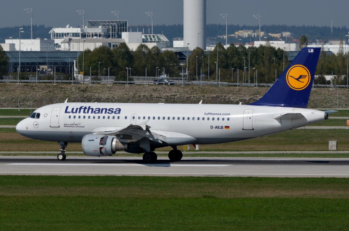 D-AILB Lufthansa Airbus A319-114  Wittenberg/Lutherstadt   gelandet in München    11.09.2015