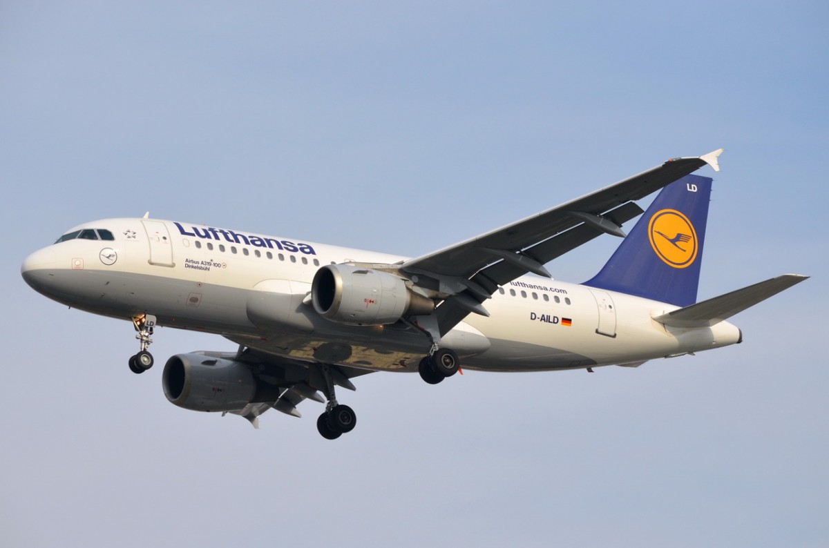 D-AILD Lufthansa Airbus A319-114  Dinkelsbühl   am 05.11.2014  Landeanflug auf Tegel
