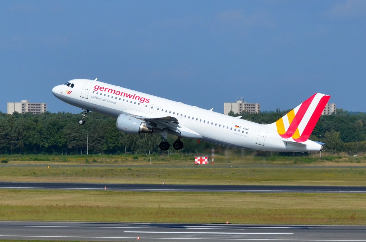 D-AIQF Germanwings A320-211   in Tegel am 08.09.2014 gestartet