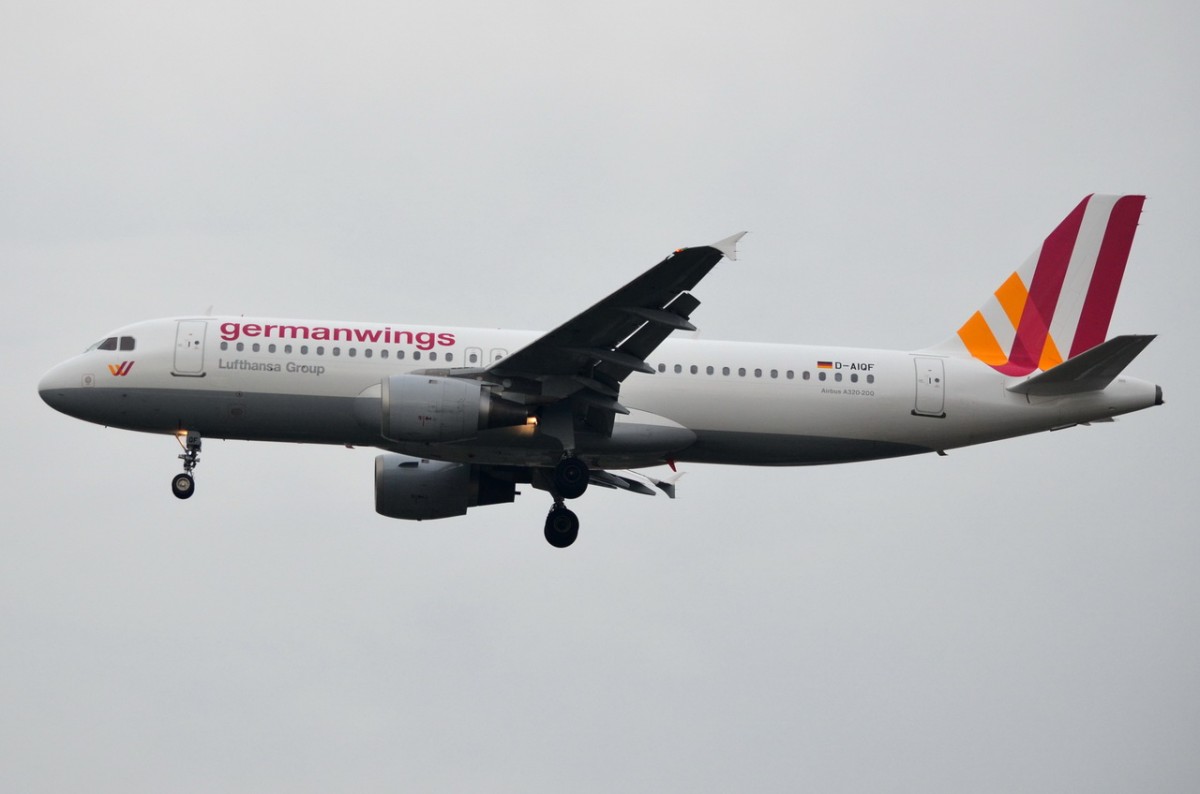D-AIQF Germanwings Airbus A320-211  am 05.11.2014 Anflug auf Tegel