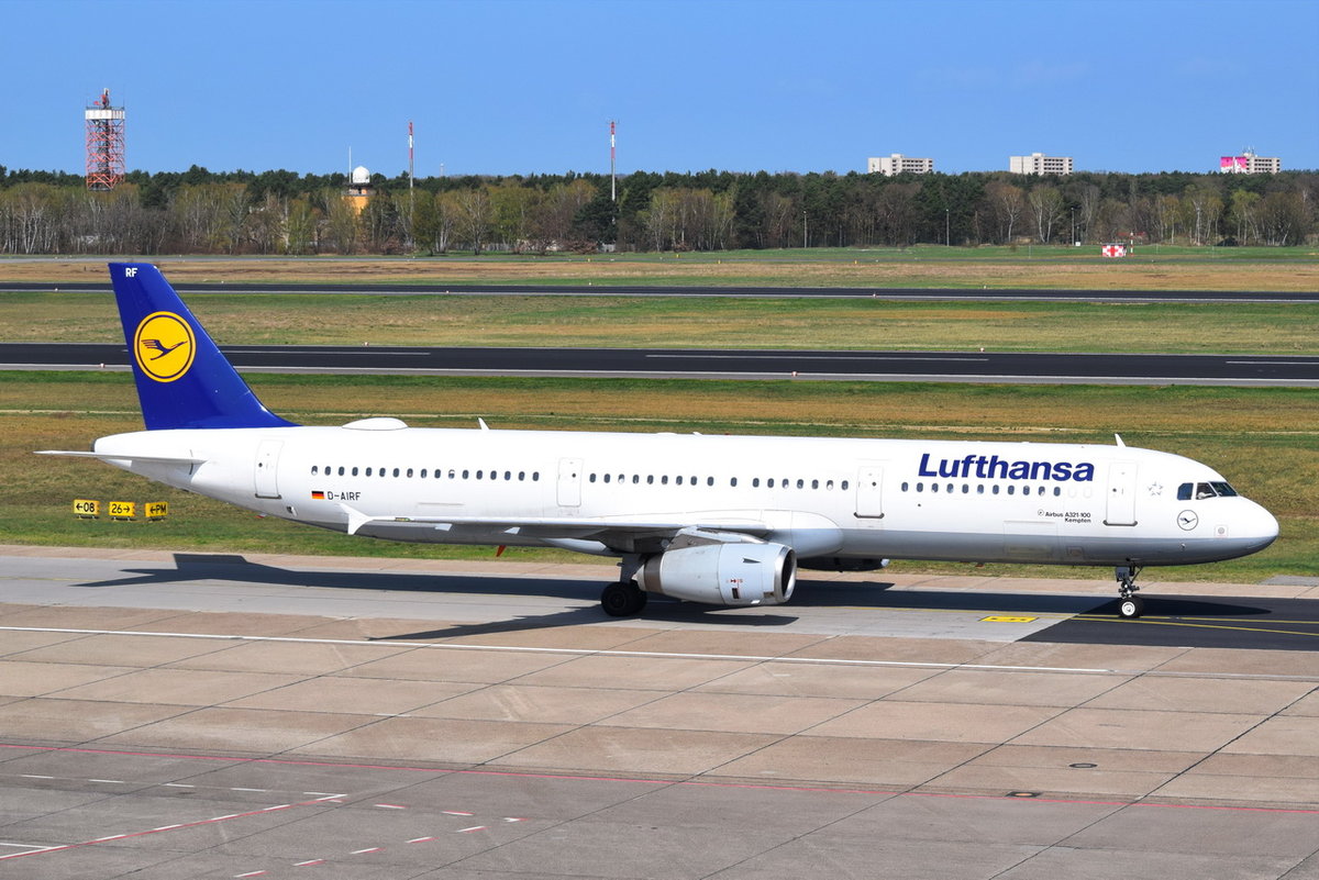 D-AIRF Lufthansa Airbus A321-131 (Kempten) , TXL , 17.04.2018