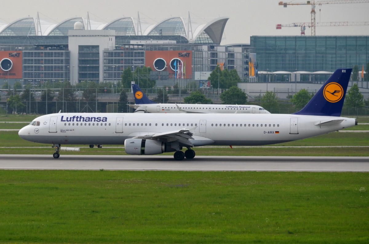 D-AIRX Lufthansa Airbus A321-131  Weimar   in München am 13.05.2015 gelandet