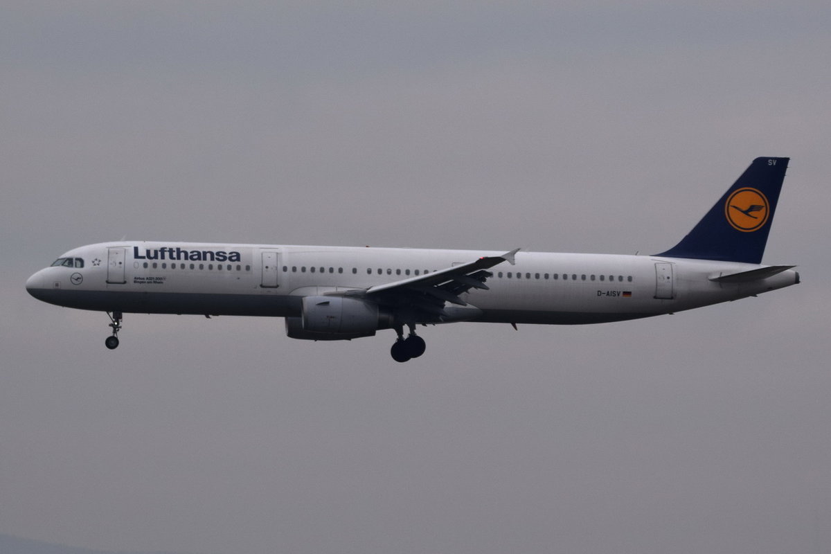 D-AISV Lufthansa Airbus A321-231  Bingen   , FRA , 06.12.2017