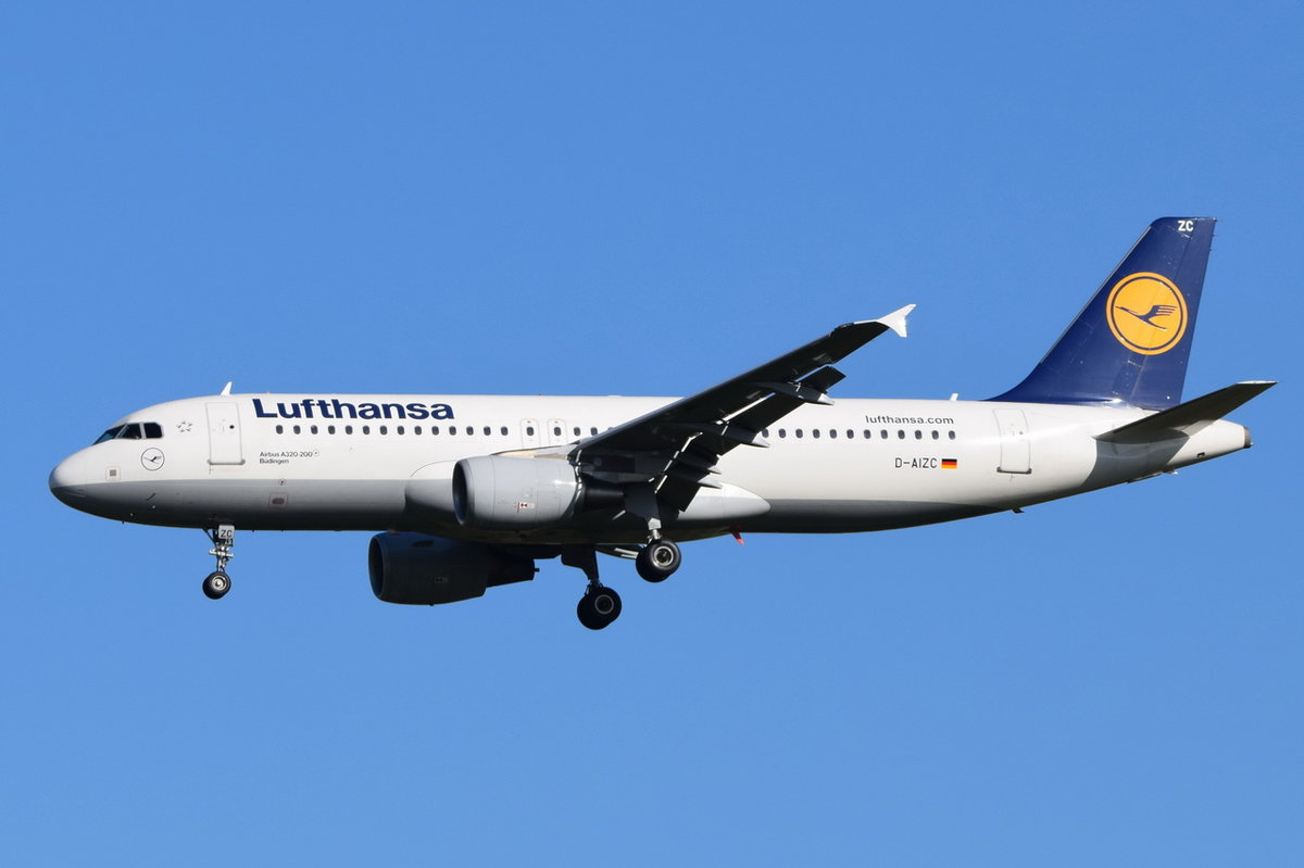 D-AIZC Lufthansa Airbus A320-214  Büdingen   , MUC , 15.10.2016